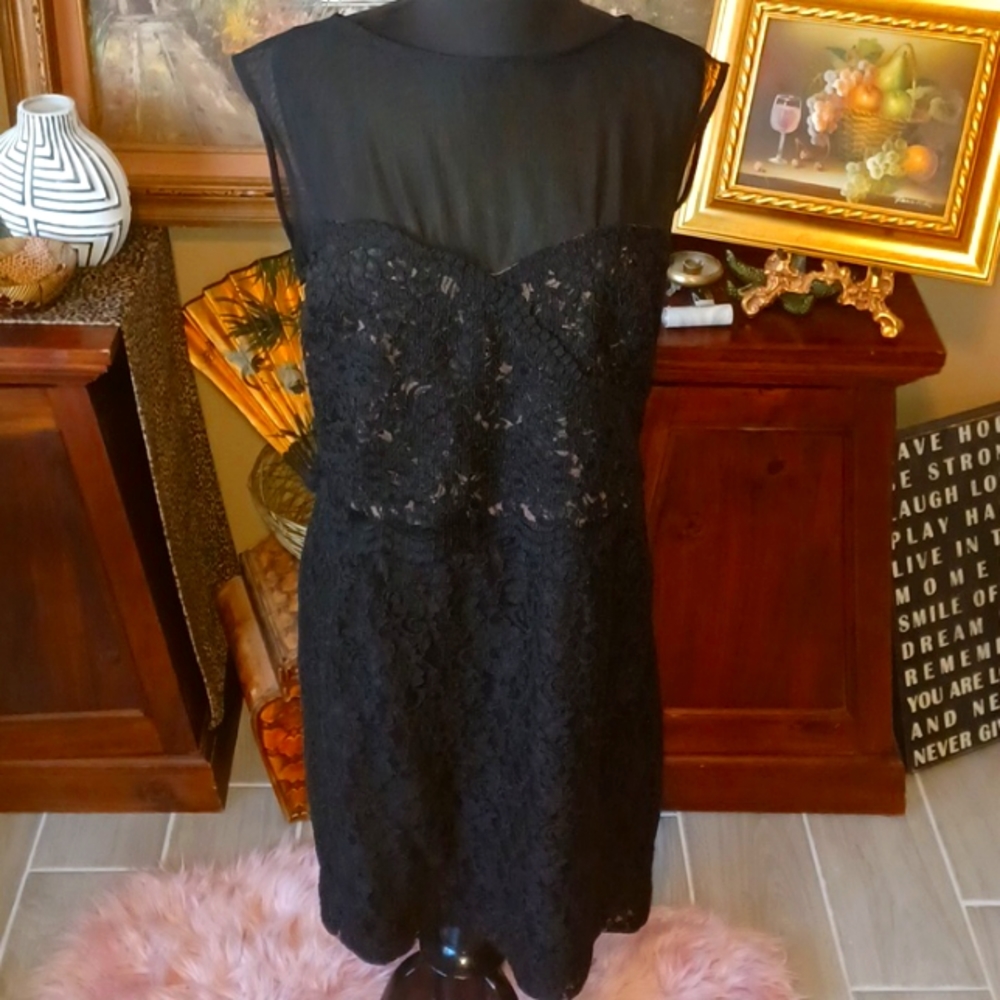 Ralph Lauren Black Lace Dress - Picture 1 of 8